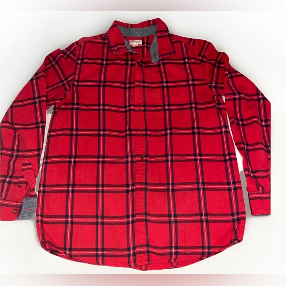 Cat & Jack kids Red and Blue Plaid Button Down‎ Shirt